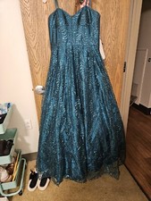 Green Strapless Prom Formal Dress