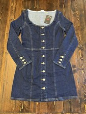 Levi s Veda Premium Denim Mini Dress, Size Medium, Slim Fit, Lightweight, NWT