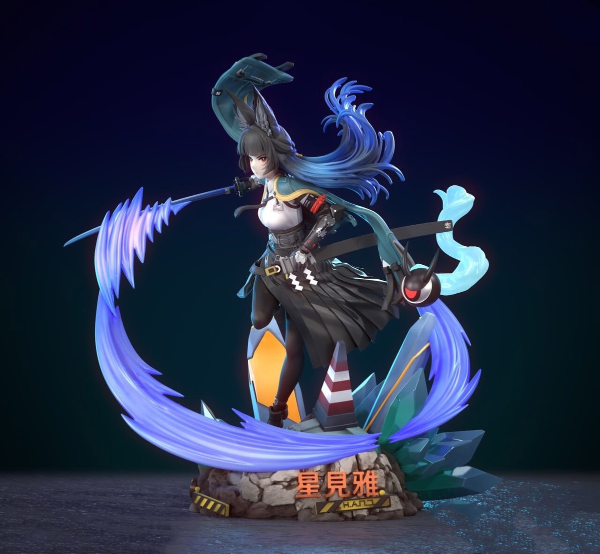 DEVISEWORKS デバイスワークス　MIYABI ミヤビ MONSHO Hoshimi Miyabi ZZZ 1/4 3D Printed 12K Figure Statue Resin