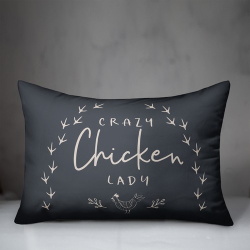 Creative Products Crazy Chicken Lady 20 x 14 Spun Poly Pillow - Picture 3 of 3