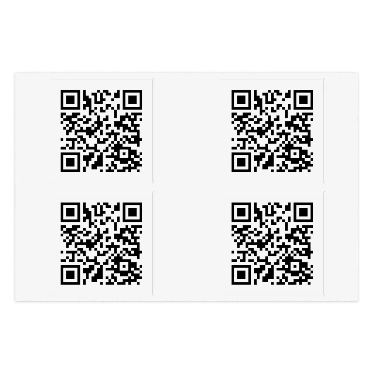 Rick Roll QR Code Sticker  Video Link 