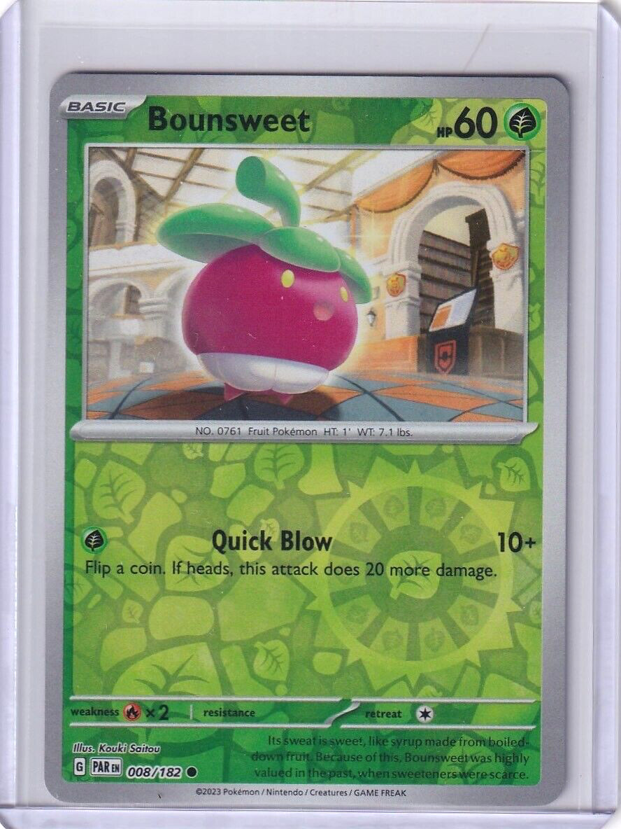 Bounsweet Reverse Holo #8 Pokemon 2023 Paradox Rift TCG