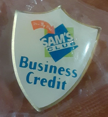 Rare Vintage SAM'S CLUB Lapel Pin Metal New sealed Business Credit gold tone NIP