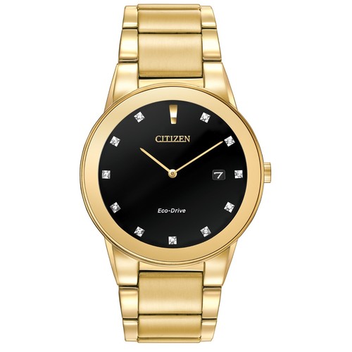 Citizen Eco-Drive Axiom Men's Diamond Accents Gold-Tone 40mm Watch AU1062-56G