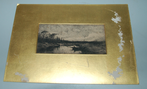 1874. ADOLPHE APPIAN. BARBIZON IMPRESSIONIST. AUTUMN EVENING ROSSILLON. ETCHING - Picture 3 of 7