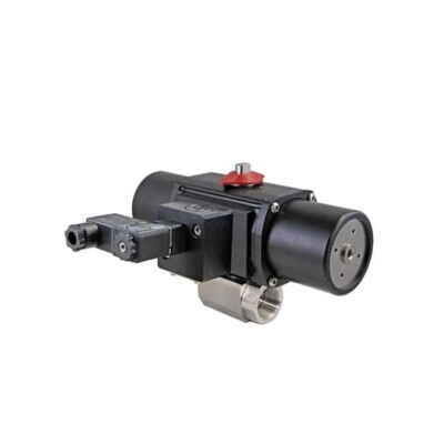 Gemini 1/2'' NPT CFM8 SS Spring-RTN Norm Closed Pneu Act EPDM 24VAC w/Solenoid