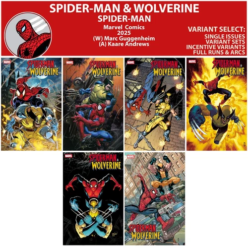 Spider-Man & Wolverine (2025) #1 Marvel Comics COVER SELECT