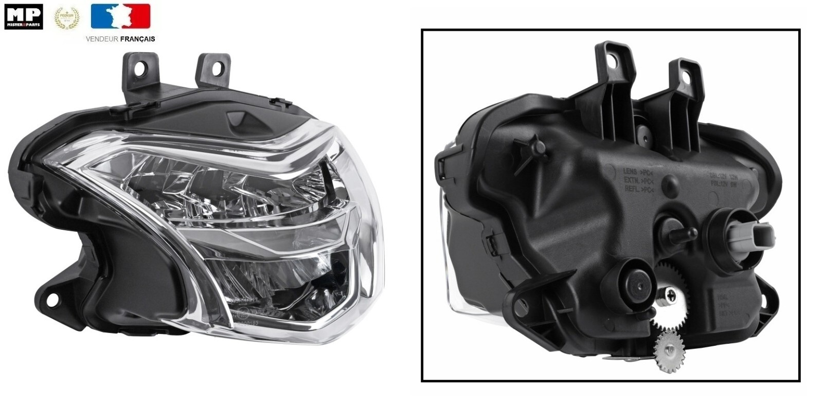 Optique phare avant type origine Honda SH 125 150 de 2017 2018 2019 2020 à éclairage LED