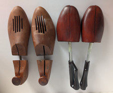 Vintage Vented Hardwood Shoe Trees Sz 10  Florsheim Travel Shoe Trees Sz 10-12