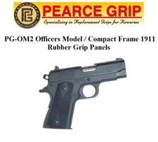 Pearce Grip PGOM2 PG-OM2 for 1911 Officers Compact Size -Rubber Grips Panels NEW