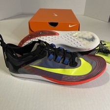 NIKE Victory XC 5 Black Volt Bright Crimson Cross Country Spikes Shoes Mens 12.5