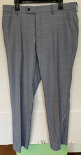 SAVILE ROW HOXTON TROUSER PANT MENS SIZE 36 X 32 GRAY PLAID NWOT