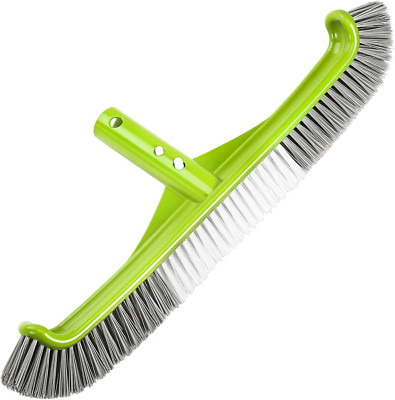 Pool Brush Head 17.5'' Pool Brushes for Cleaning Pool Walls Curved Ends New