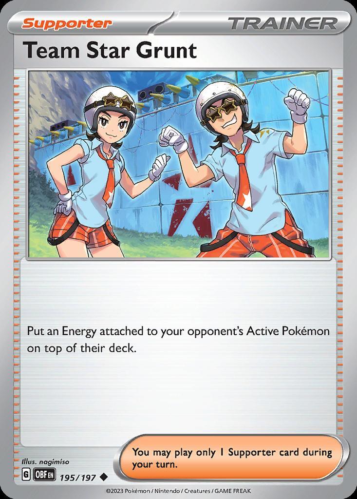 Pokemon Team Star Grunt (195/234) Obsidian Flames NM