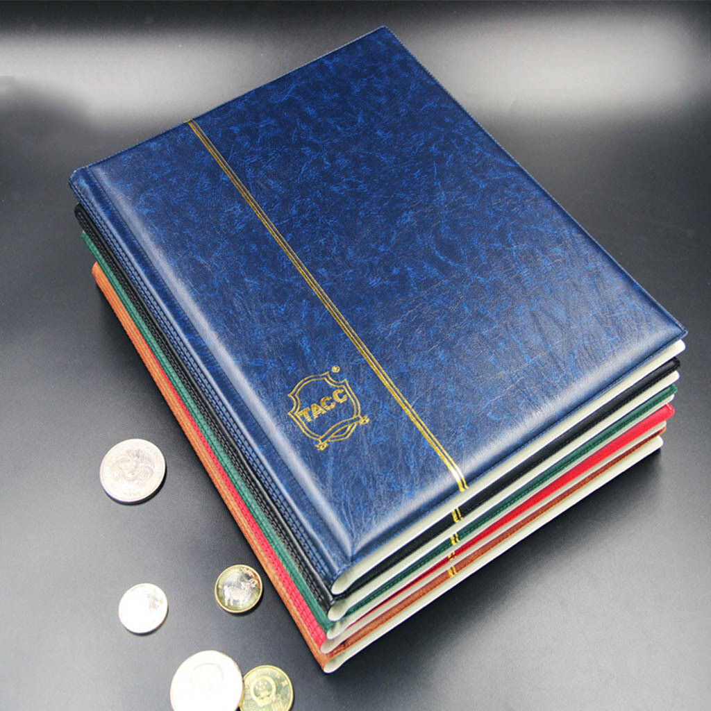 Münzsammelalbum Mit 200 Fächern – Für Papp-Münzflips, In Rot (auch Blau/schwarz/dunkelrot), Kunstleder