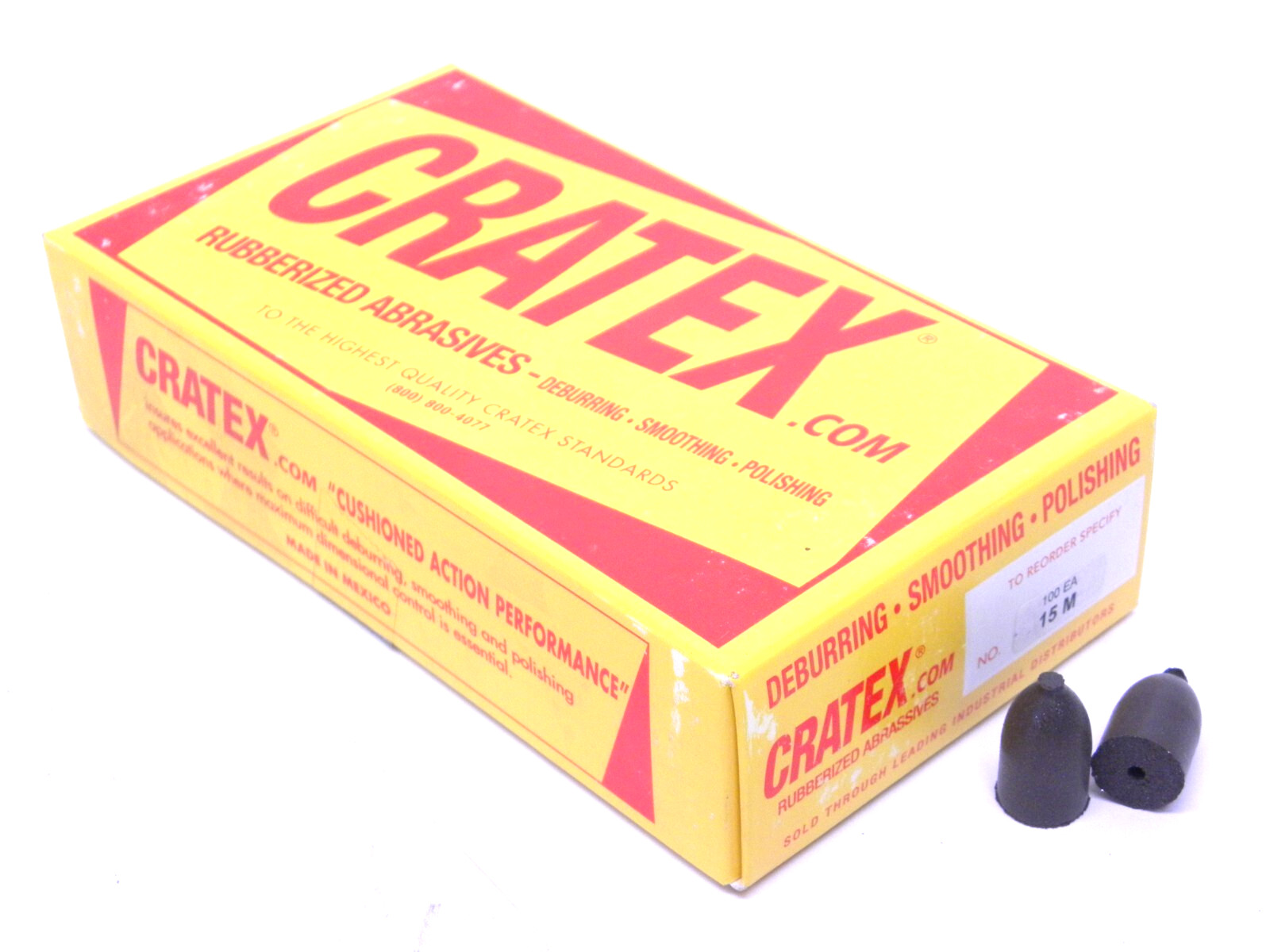 100 pcs - Cratex Abrasive De-Burring - Polishing 15M Rubberized Silicon Carbide