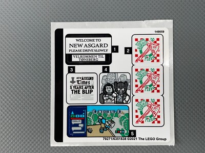 Sticker Sheet for LEGO Set 76200 Bro Thor's New Asgard Pizza