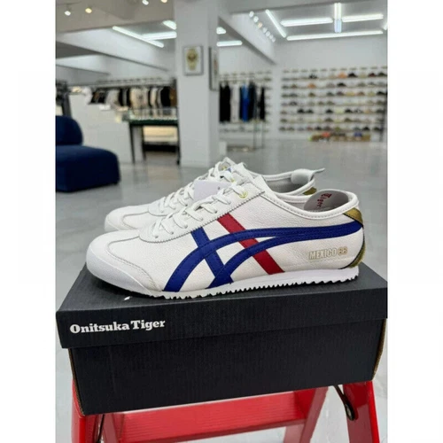 ASICS Scarpe basse 999 nuove Onitsuka Tiger Mexico 66 bianco blu profondo retrò scarpe casual