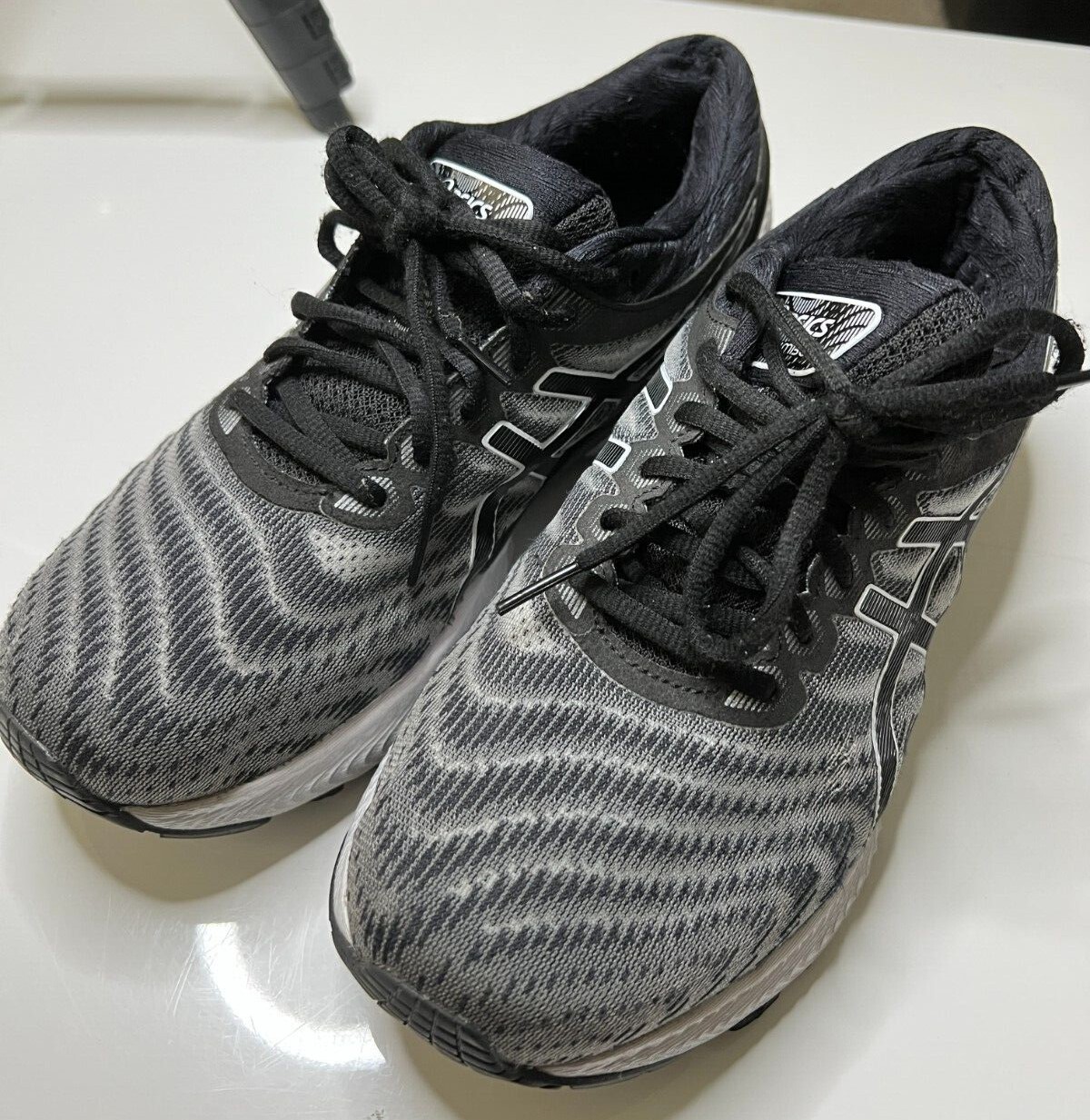 Size 7.5 - ASICS GEL-Nimbus 22 Extra Wide White Black for sale online | eBay