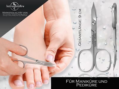 Premium Nagelschere & Nagelhautschere Aus Rostfreiem Edelstahl - 9,5 Cm, Mit Turmspitze Und Etui