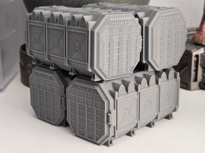 (1) SINGLE Grim Dark Hammer of War Scatter Terrain Armored Container
