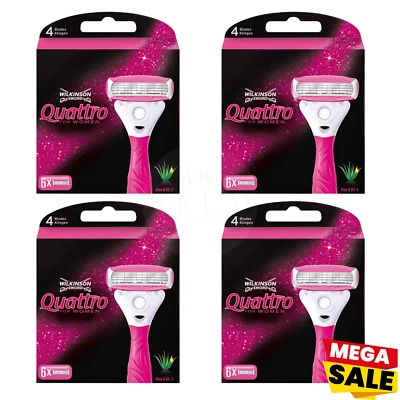 Wilkinson Quattro for Women Rasierklingen Auswahl 6er-60er Pack, OVP & NEU
