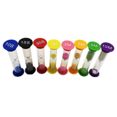 8 x Bunt Sanduhr 5 x 9 cm Sand Timer Zeituhr Eieruhr Zeitmesser