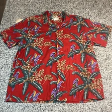 Paradise Found Hawaiian Shirt Mens 3XL Vintage 80's Red Magnum PI Tom Selleck