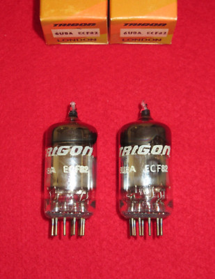 Matched pair ECF82 TRIGON NOS NEU Röhre Tube NEW 6U8A Valve Paar Valvula Tutto