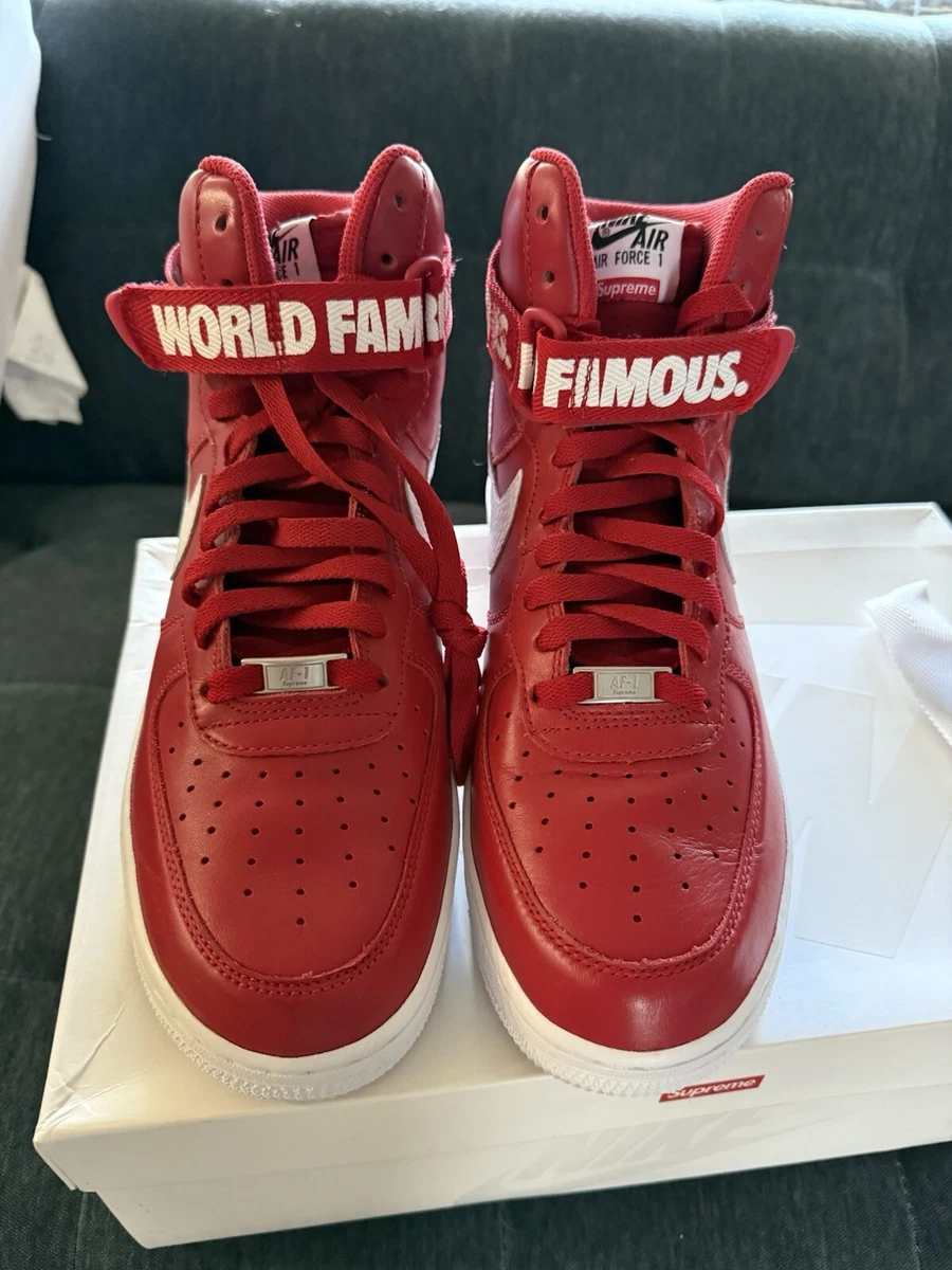 Preços baixos em Nike Supreme x Air Force 1 Supreme High White | eBay