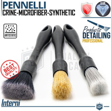 3 Pennelli PULIZIA Interni Auto Car Detailing Professionali Setole ANTIGRAFFIO