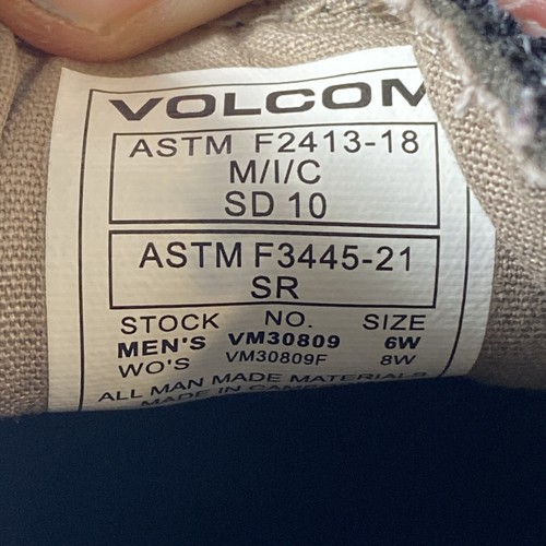 Volcom Chill Slip On Composite Safety Toe Work Shoes Gray Sz Mens 6W Women’s 8W - Picture 8 of 8