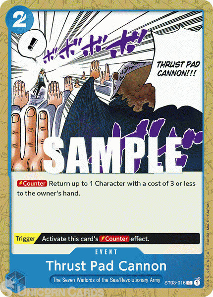 ST03-016 Thrust Pad Cannon :: Common One Piece TCG Card :: ST03: Starter Deck: T