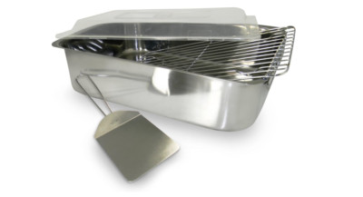 Roasting Pan Grill Rack Large Roaster Chicken Turkey Oven Bake Lid Spatula 4 Pcs