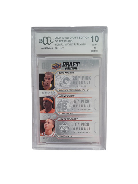 Steph Curry / Eric Maynor / Jonny Flynn RC #DMFC 2009 Upper Deck Draft BCCG 10