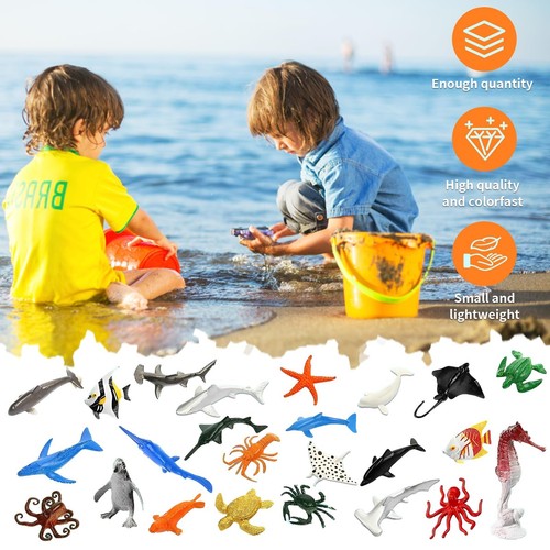 1/2/3 24piece Imagination With Sea Animal Toy Non-toxic And Odorless For Safe - Foto 3 di 10