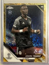 Adama Traore 2021-22 Topps Chrome UEFA UCL Gold Diamond Refractor RC #/50 SSP