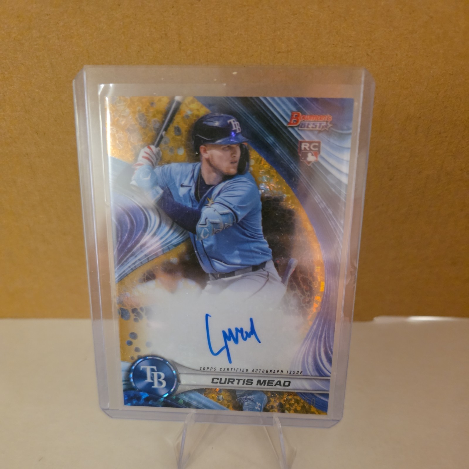 2024 Bowman’s Best Curtis Mead Auto Gold Refractor /50 RC Rays