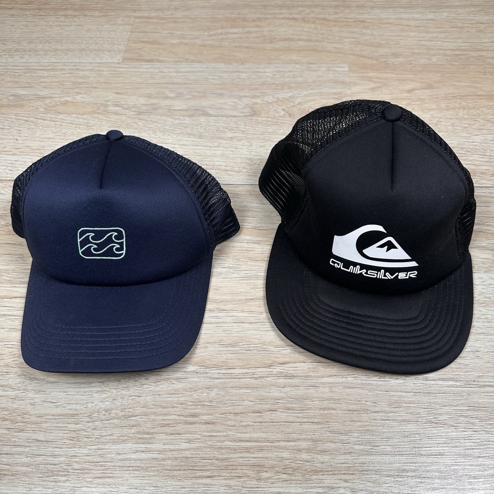 S Lot Of 2 Surf Cali Trucker Mesh Foam Hats Black