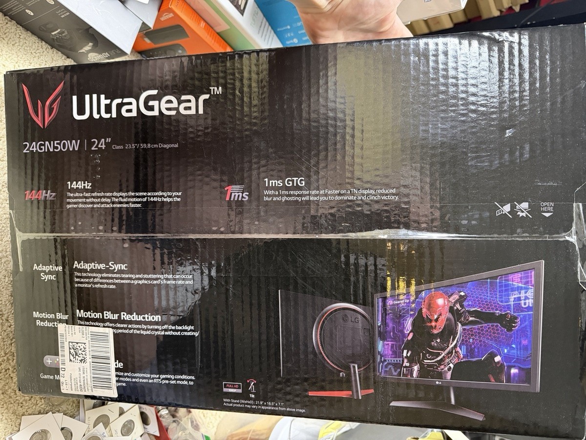 LG UltraGear 24インチ ゲーミングモニター 中古 LG UltraGear 24GN50W-B 24