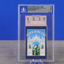 Super Bowl XXII Ticket Stub 1/31/88 Redskins Broncos Doug Williams MVP Loge NM 7