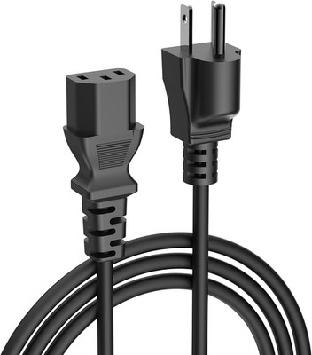 0.5M 3 Prong AC Power Cord, 1.6 Feet 125 Volts 10 Amps Power Cable for Electroni