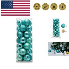 Small Size 28ct shatterproof Christmas Ball Ornaments in 4 Classic finishes f...