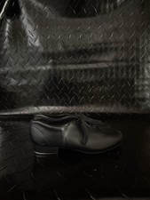 Capezio Women s Black Leather Tap Shoes Lace Up Dance Shoes Size 6.5M