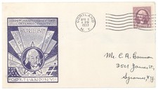 1933 125th Anniversary of Cortland County New York Cover NY Pierre Van Cortlandt