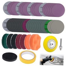 53 PCS Car Headlight Restoration Kit, 3 Inch Drill Sanding Disc with 1/4 Inch