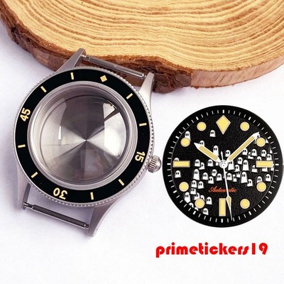 40mm NH35 Sandblasted Watch Case+Dial+Hands for 50-Fathoms Style Watch Mod Parts