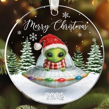 Alien Ornament - Alien Christmas Ornaments, UFO Christmas Ornaments - UFO Gifts