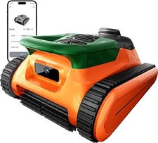 Seauto Robotic Pool Cleaner Cordless w/APP 180W 45000Pa Suction Sonar Navigation
