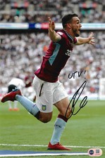 JOHN MCGINN SIGNED ASTON VILLA 12X8 PHOTOGRAPH (ACG CERT AG178850)